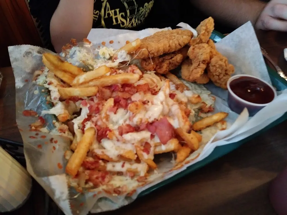 Chicken Tenders and Loaded Fries